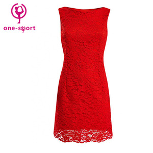 Nuovo design party <span class=keywords><strong>rosso</strong></span> donne grasse modelli di vestiti di pizzo - Product Image 2