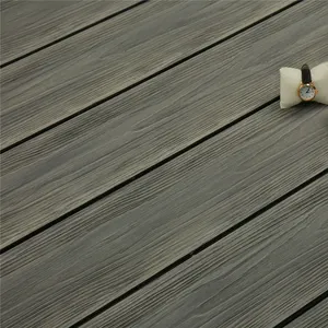 Billige 3D-Maserung von Holzboden Outdoor-Deck Brasilien Teak Decking Holzböden grau Ahorn Hartholz böden