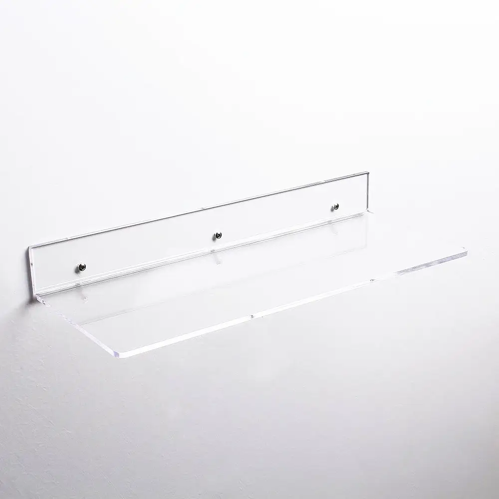 Goedkope prijs custom clear acryl wandmontage organizer drijvende planken plexiglas display boekenplank