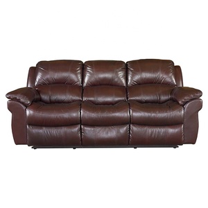 Style européen moderne Salon italie Canapé <span class=keywords><strong>inclinable</strong></span> de cinéma maison en cuir avec console et <span class=keywords><strong>table</strong></span> de tirage - Product Image 2