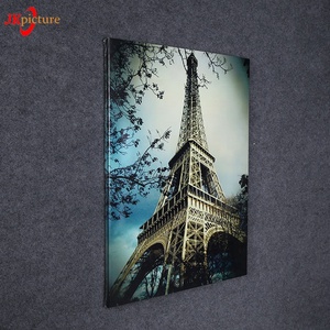 Decorativo moderno imagen <span class=keywords><strong>famosos</strong></span> edificios París Torre Eiffel lienzo pintura - Product Image 2