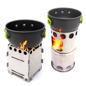 Randonnée en plein air kérosène camping mini granulés portable coupe-vent pliant cuisson pliable randonnée petits poêles <span class=keywords><strong>à</strong></span> bois - Product Image 2
