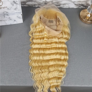 Parrucca in Pizzo Trasparente Highknight, Capelli Umani 613, Ondulati, Parrucca Frontale in Pizzo, Capelli Vergini Biondi - Product Image 2