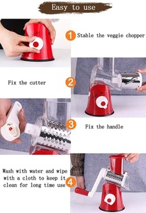 <strong>Rotary</strong> Handheld Vegetable Slicer <strong>Cheese</strong> <strong>Grater</strong> with Suction Cup Feet - Product Image 5