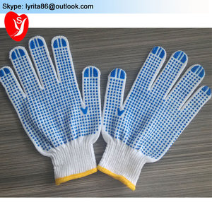 Guantes de Algodón con Puntos de Goma Antideslizantes, Equipo de Protección Personal, Guantes de PVC Blancos con Puntos, Precio Más Bajo - Product Image 3