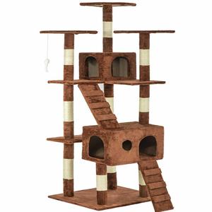 Rascador de árbol para gatos, <span class=keywords><strong>casa</strong></span> de juegos, muebles de condominio, poste de <span class=keywords><strong>cama</strong></span> para mascotas, 73" - Product Image 3