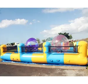 Wasser zu fuß ball Aufblasbaren Pool mit net wand 10x10 neue design Aufblasbare wasser pool coomerciall verkauf