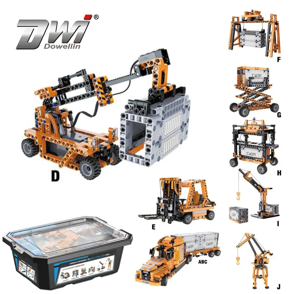 Ensemble de camion d'éducation à moteur Induction DWI, Kit de bricolage de briques de construction de colada
