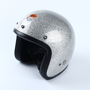 3/4 Retro mở mặt xe máy Mũ bảo hiểm trong da vải máy bay phản lực phong cách mở mặt cổ điển xe máy Mũ bảo hiểm - Product Image 4