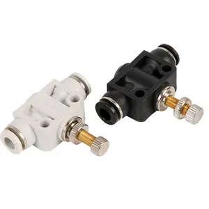 PA pipe type pneumatic throttle valve air speed regulating valve quick connect hose fittings throttle check valve