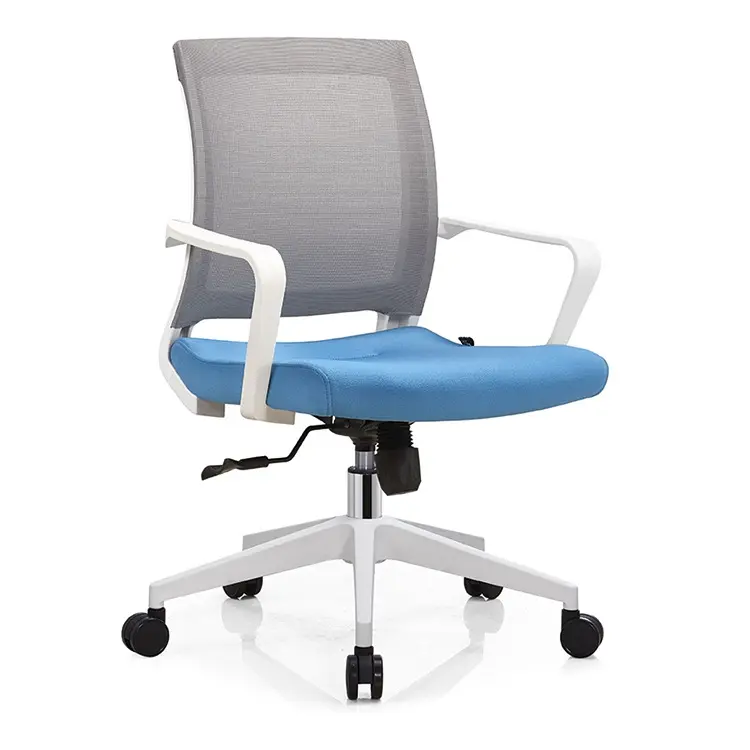 Chaise de bureau en maille pivotante moderne, fauteuil pivotante avec dossier, blanc, 1 pièce, meilleure vente