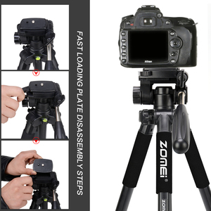 Zomei Q111 Panhead <span class=keywords><strong>3</strong></span> Manier Lichtgewicht Statief Voor Dslr Camera En Smartphone - Product Image 5