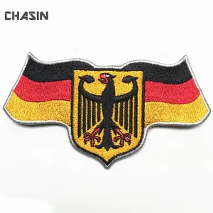 Custom eagle logo borduren schouder embleem voor uniform
