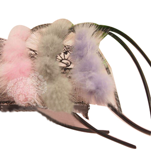03064 Rose/Violet/Gris Arc De Cheveux, Décoration De Noël Arc De Cheveux - Product Image 1