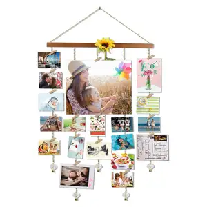 Wand Montiert Holz Hängen Multi Collage Foto Display Für Home Dekoration