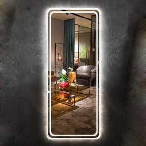 Wholesale LED Backlit Full Length <strong>Mirror</strong>, Rectangular <strong>Wall</strong> Mounted Touch Control <strong>Lighted</strong> Floor <strong>Mirror</strong> for Bedroom Dressing Room - Product Image 2