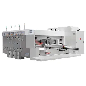 Automatische Lood Rand Hoge Snelheid Roller Transfer Printer Slotter Stansmachine Machine voor Dozen