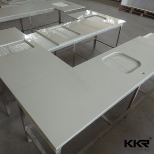 Yüksek kaliteli su geçirmez akrilik katı yüzey mobilya <span class=keywords><strong>precut</strong></span> mutfak yapay kuvars vanity tezgahı - Product Image 4