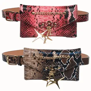 Fashion Snake Pu Decoratieve Kleding Nep Leer Vrouwen Tas Riemen