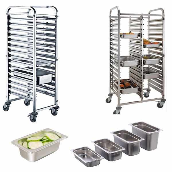 Fast Food Restaurant Stainless Steel Tray Rack Trolley Shelf Cart for ...