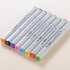 Spidol Gambar Seni Dual-Head OEM 204 Warna, Spidol Sketsa Animasi dengan Ujung Pena Impor Jepang, Kemasan Longgar - Product Image 3