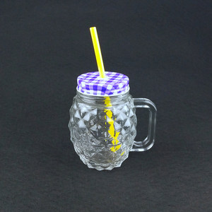 تخصيص 500 مللي ميسون أكواب 17oz اليقطين على شكل زجاج جرار مع أغطية والقش - Product Image 1
