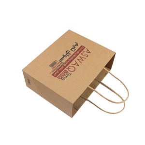 =papel bolsa de papel de Kraft marrón sac reutilisable la promoción de compras mano longitud <span class=keywords><strong>mango</strong></span> bolsa de ropa - Product Image 2