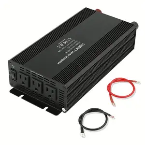 1500 W 12 24 48 Volt a 230 220 110 Volt 1500 Watt di Potenza Inverter Auto con 3 Presa US