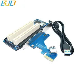 PCI-E Adaptador Pcie x1 x4 x8 x16 para Dual Slots PCI Express para placa pci 2 para Aquisição Cartão Bitcoin, cartão dourado