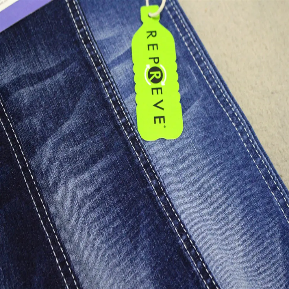 J0132H High Quality cotton spandex recycled jeans fabric denim factory