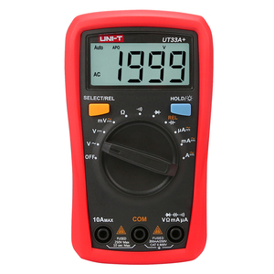 UNI-T UT33A + LCD Multimetro Digitale AC DC tensione corrente resistenza + 2mF di capacità tester con retroilluminazione del display