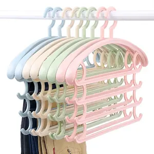 S-type broek rack hanger multi-layer multi-functionele anti-slip afwerking jeans hanger multi layer kleerhanger