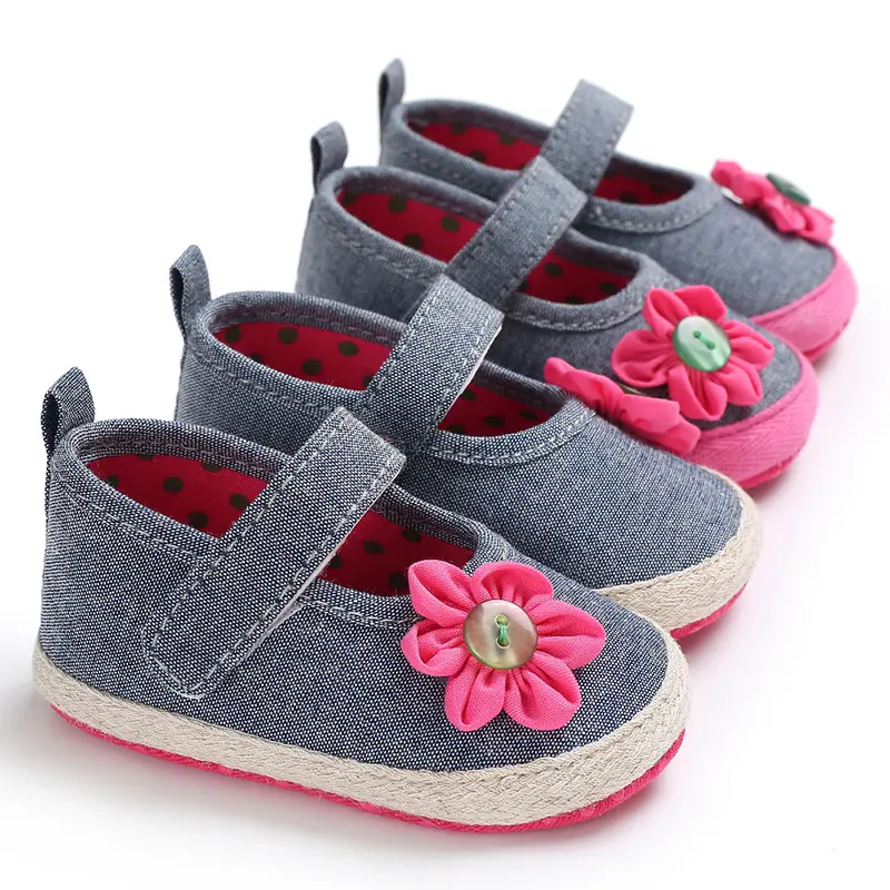 Hao Baby Spring Autumn Girl Flower Princess Soft Bottom Toddler Shoes