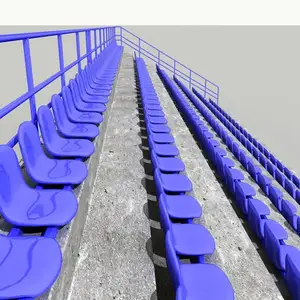 Telescopic Colorful Outdoor Stadion Kursi Plastik Digunakan untuk Stadion Pemutih Kursi