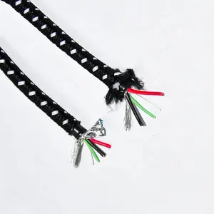 Nylon braided 4core 24awg+28awg data charging shielding cable wire for cable production