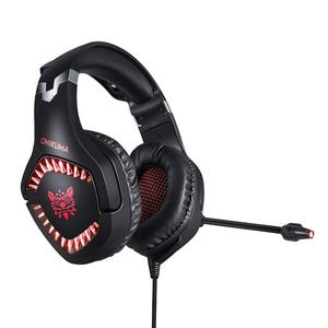 Nuevo <span class=keywords><strong>ONIKUMA</strong></span> K1 <span class=keywords><strong>Pro</strong></span> - Auriculares estéreo para videojuegos con cancelación de ruido, micrófono, luz LED para PS4, Rojo - Product Image 1