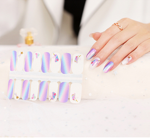 En gros autocollant personnalisé coloré arc-en-ciel bricolage ongles fournitures corée 3d autocollant à ongles - Product Image 1