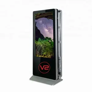 55 inch indoor double side lcd screen shopping mall design panel advertising kiosk