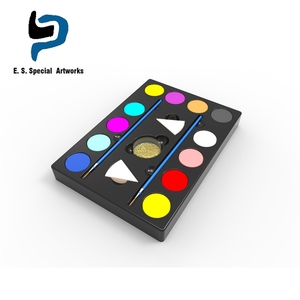 Oem 12 multi <span class=keywords><strong>colores</strong></span> de Copa <span class=keywords><strong>del</strong></span> <span class=keywords><strong>Mundo</strong></span> bandera hacer cuerpo cara pintura paleta kit - Product Image 3