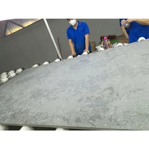 לבן השיש מראה מעשה ידי אדם מלאכותי בטון קוורץ לוח אבן סמוקי בטון צבע - Product Image 4