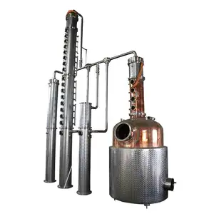 Distillateur en cuivre, dq2500l, équipement de distillation pour moteurs grands arbres