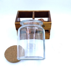 Commercio all'ingrosso bottiglia di Immagazzinaggio di vuoto con Airtight tappo di sughero 900ml Multi-Uso Contenitori 32 once di <span class=keywords><strong>vetro</strong></span> vuota stash vaso per il Tè Caramelle - Product Image 3