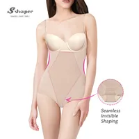S-SHAPER Femmes Transparente Dos Nu Corset Culotte Gaines Body Shapewear Hip Enhancer Tummy Control Butt Lifter Corps Shaper