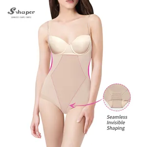 S-SHAPER Phụ Nữ Liền Mạch Backless Corset Panty Girdles Bodysuit Shapewear Hip Enhancer Tummy Kiểm Soát Butt Lifter Body Shaper