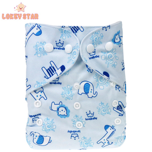 Lokeystar Scimmia Rosa One Size Tutto in Un Unico Pannolino Lavabile Pannolini Del Panno Del Bambino Durante La Notte Pannolino Del Bambino Assonnato