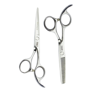 De acero inoxidable de alta calidad hecho a mano profesional salón peluquero tijeras de peluquería de corte y adelgazamiento tijeras - Product Image 1