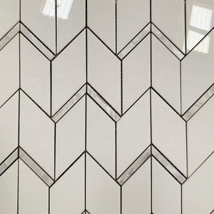 Mármol <span class=keywords><strong>blanco</strong></span> puro piedra mosaico de la mezcla de la madre de la perla mosaico de <span class=keywords><strong>pared</strong></span> - Product Image 6