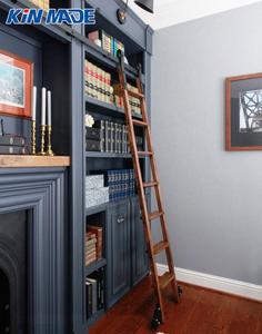 Kinmade Đen Cán Thang Phần Cứng Thư Viện Trượt Thang Phần Cứng Kit Tự Làm Thang Gỗ - Product Image 2