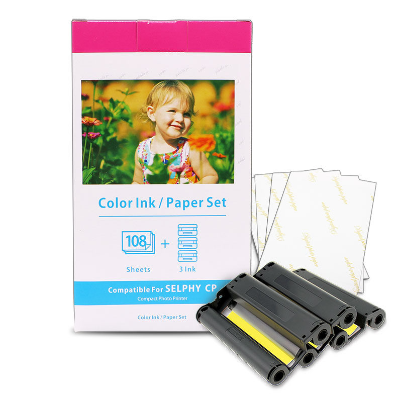 Amazon.com: Canon KP-108IN 3 cartuchos de tinta de color y 108 hojas 4 x 6  papel brillante para SELPHY CP1300, CP1200, CP910, CP900, CP760, CP770,  CP780 CP800. Bono: Calidad Photo Microfiber Cloth :