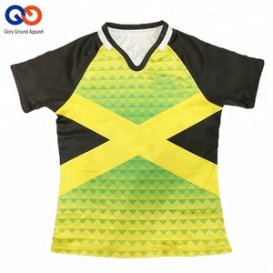 Tricot <span class=keywords><strong>maillot</strong></span> de <span class=keywords><strong>rugby</strong></span> <span class=keywords><strong>nouvelle</strong></span>-<span class=keywords><strong>zélande</strong></span> vert et jaune - Product Image 1